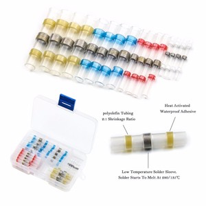 Konektor Kabel Terminal <span class=keywords><strong>Solder</strong></span> Tahan Air dengan Selongsong <span class=keywords><strong>Solder</strong></span> Susut Panas, Kit Konektor Terminal Listrik Berlapis Timah - Product Image 1