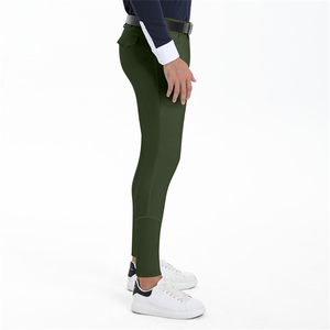 Calças de Montaria Masculinas Verde Exército Leves com Reforço no Joelho, Elásticas e Duráveis, com Bolsos para Prática - Product Image 4