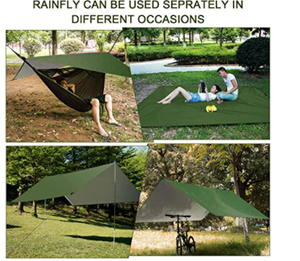 Woqi Léger hamac De Camping en plein air avec Pluie Mouche Bâche et <span class=keywords><strong>Moustiquaire</strong></span> En Nylon portable - Product Image 6