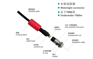 Subconn-Anschluss IP69K Wet Cable Wasserdichter Stecker Marine Double Male Buchse Subsea Birns Kabels tift Kontakte Strom versorgungs anwendungen - Product Image 3