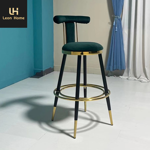 <span class=keywords><strong>Leon</strong></span> Home-taburetes de microfibra de cuero para Villa, modernos, estilo nórdico, con patas de acero inoxidable, <span class=keywords><strong>2022</strong></span> - Product Image 4