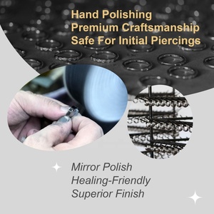 SUPERSTAR Gioielli <span class=keywords><strong>Piercing</strong></span> Titanio ASTM F136 Threadless Labret Capezzolo Ombelico Helix Tragus - Product Image 5