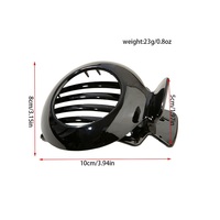 Pince à cheveux ronde creuse en plastique MIO, taille moyenne, pinces bec de canard exquises pour femmes et filles, pince requin simple à maintien ferme