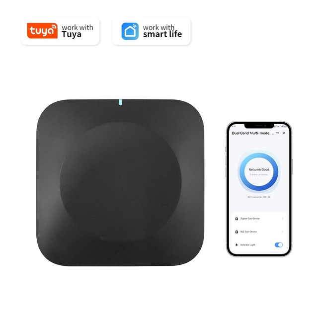 Tuya Dual Band Wireless Multi-mode Gateway Smart Home Hub Support 2.4GHz 5GHz Wi-Fi Zigbee SIG Mesh BLE Long Range