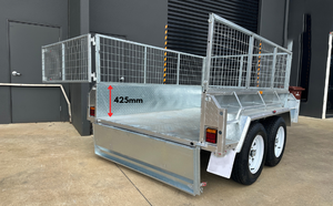 8x5 गैल्वेनाइज्ड स्टील बॉक्स ट्रेलर एटम के साथ 2000 किलोग्राम एटम, इलेक्ट्रिक ब्रेक्स - Product Image 4