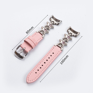 Correa de Cuero de Lujo con Incrustaciones de Diamantes Compatible con Xiaomi Mi Band 8/9 <span class=keywords><strong>NFC</strong></span> y <span class=keywords><strong>Redmi</strong></span> Band 9 Pro, Accesorio de Pulsera Elegante - Product Image 4