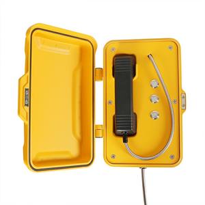 Dökme alüminyum muhafaza ip66-ip67 içinde yer alan hızlı arama için 3 düğmeli hava koşullarına dayanıklı endüstriyel telefon hattı - Product Image 1