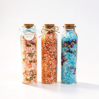 Sel de Bain Epsom Brineblum avec Fleurs Séchées Mixtes, Bain Relaxant Premium pour le Corps
