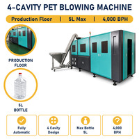 Machine de soufflage de bouteilles PET 4 cavités 5L 4000BPH pour fabricants de bouteilles d'eau potable