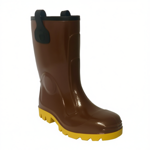 Bottes de sécurité en PVC marron TTAKE avec semelle pour la protection au travail - Product Image 2