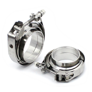 En stock: Abrazadera de banda en V de liberación rápida de 3.5 pulgadas con bridas, abrazadera de banda en V de liberación rápida con bridas macho y hembra para tubo de escape - Product Image 6