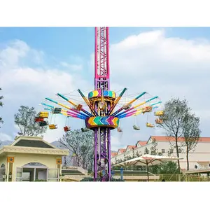 Outdoor China Supplier Amusement Park Rides Adults Carnival Rotary Drop Tower Free Fall Tower Sky Drop Rotating Tower For Sale