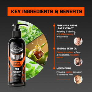 Champú y Jabón Facial 2 en 1 para Barba, con Logotipo y Caja Personalizados, Elimina la Picazón de la Barba, Fórmula No Resecante - Product Image 5