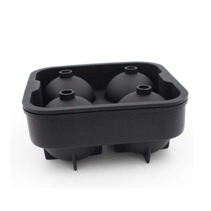 Molde de silicona para cubitos de hielo de 4 orificios con tapa, desmolde rápido, reutilizable, esencial para cocteleros. - Product Image 4