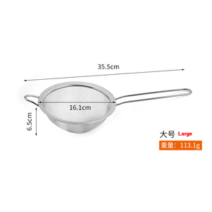 Gadgets de cuisine seau en fil d'acier inoxydable 304 passoire à mailles fines pour farine et jus tamis à farine à main en acier inoxydable - Product Image 6