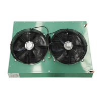 Condenseur industriel refroidi par air, type H, à sortie plate avec ventilateur axial pour système de réfrigération de chambre froide, personnalisable OEM