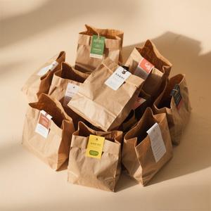 Bolsas de Papel SOS Impresas Personalizadas, Resistentes a la Grasa, con Logotipo Personalizado, Bolsa de Papel Kraft Blanca SOS con Fondo Plano para Entrega de Alimentos - Product Image 2