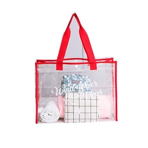 Transparent Waterproof PVC <b>Beach</b> <b>Bag</b> <b>Large</b> Capacity Swim Storage Tote Outdoor Travel Toiletry <b>Bag</b> - Product Image 5