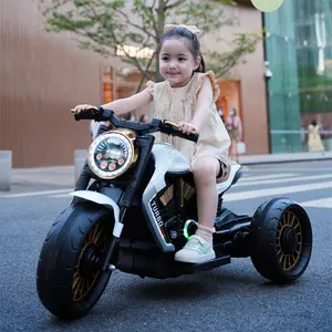 Factory Wholesale Kids 12v Battery Operated Baby 3 Wheels Big Electric Motorcycle Children's Electric Tricycle Motorcycle Toy