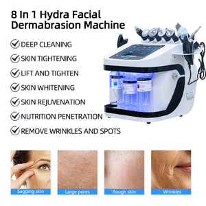 2025 đa chức năng 8 trong 1 màu đen ngọc trai oxy máy bay phản lực Aqua Hydra nước dermabrasion bong bóng da mặt trẻ hóa vẻ đẹp máy - Product Image 3