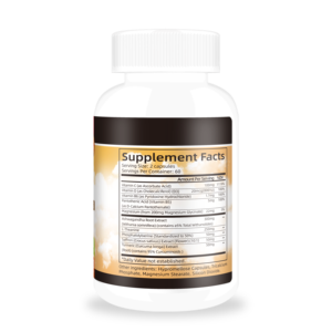 ผู้ผลิตอาหารเสริมเพื่อสุขภาพคอร์ติโซลจากอัชวากันธา 828 มก. ช่วยผ่อนคลาย บรรจุ 120 แคปซูลเพื่อสุขภาพคอร์ติโซล - Product Image 4