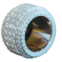 Bague personnalisée en argent sterling 925 plaqué platine, certifiée GRA, luxueuse, avec moissanite en grappe, taille brillant, sertissage pavé, couleur D, pureté VVS