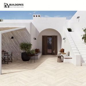 Buildgres Moderne Rustique 2cm <span class=keywords><strong>Travertin</strong></span> Porcelaine Intérieur Carrelage Mural 600X600 Carrelage Extérieur pour Terrasses Salons Hôtels - Product Image 3