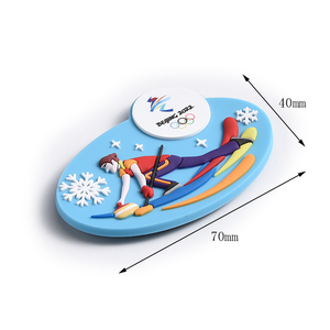 Aimant de réfrigérateur personnalisé en PVC, souvenir touristique, Jeux Olympiques d'hiver - Product Image 3