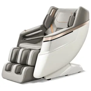 Оптовая продажа 3D SL Track полноразмерный массажный стул для плеч и спины, расслабляющий золотой и белый