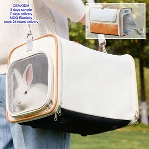 <b>Pet</b> <b>Carrier</b> Luxury Elegant Fashion Classic Leather Adjustable Warm Breathable Portable Shoulder Crossbody Large Capacity for - Product Image 1