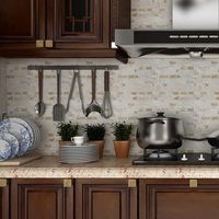Carreaux muraux modernes en métal autocollants pour cuisine, chambre et salon - Protection murale adhésive avec design mixte en PVC doré