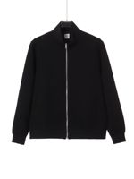 Nouveauté Automne/Hiver : Cardigan Unisexe Ample et Décontracté en Coton Anti-Plis 350G, Couleur Unie, Col Zippé – Vente en Gros