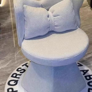 <span class=keywords><strong>Tabouret</strong></span> de maquillage rotatif en bois papillon, style européen moderne de luxe léger, haut de gamme, avec revêtement en flanelle, pour salon - Product Image 5