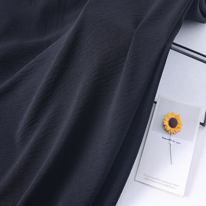 2025 gran oferta CEY Yarn Korea Abaya crepé tela 67 pulgadas <span class=keywords><strong>especial</strong></span> tejido negro diseño de sarga para vestido de mujer Ropa para Niñas - Product Image 1