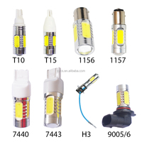 Système d'éclairage automobile LED COB 7,5W 7443, clignotant, feux de recul, feux de freinage, feux de stationnement, feux arrière, accessoire de voiture