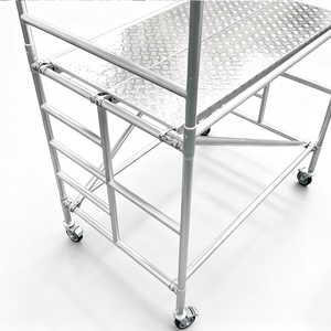 Échafaudage professionnel <span class=keywords><strong>de</strong></span> haute qualité, réglable, moderne, double largeur, cadre en alliage d'aluminium aéronautique, léger, pour l'industrie <span class=keywords><strong>de</strong></span> <span class=keywords><strong>la</strong></span> construction - Product Image 1