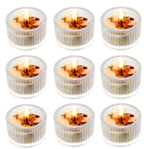 Trang Trí Nội Thất Lãng Mạn Sang Trọng Nhỏ Nhỏ Nến Thủy Tinh Lọ Trà Đầy Màu Sắc Ánh Sáng Container Nến Chủ - Product Image 6