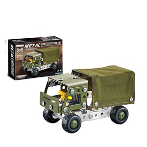 Bloques de Construcción Metálicos Educativos y Científicos <span class=keywords><strong>para</strong></span> Niños, Juego de Ensamblaje Mecánico, Combinación de Tornillos y Tuercas, Modelo de Coche de Juguete - Product Image 1