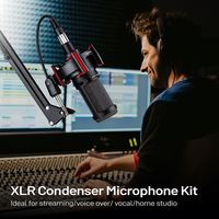 S678 Professionelles XLR-Kondensatormikrofon-Set - Intelligentes Tragbares Desktop-Konferenzmikrofon für Gaming, Live-Streaming und Kirchengebrauch