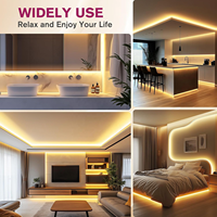 Bande lumineuse LED COB sans points, ruban LED flexible CRI90, dimmable 5V 12V 24V pour la décoration intérieure, chambre, armoire, éclairage de cuisine