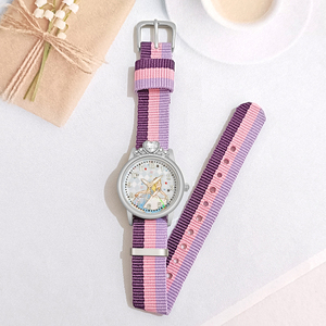 Relógio analógico infantil de malha, relógio de pulso feito em diamante e de quartzo, estilo analógico, para aceitar a personalização, WJ-10879 - Product Image 4