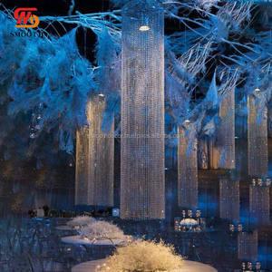 การตกแต่งเพดานงานแต่งงานกลางแจ้งที่ทันสมัยด้วยอะคริลิกหรูหรา พร้อมไฟระยิบระยับ - Product Image 6