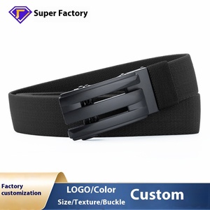 Nouvelle <span class=keywords><strong>ceinture</strong></span> en tissu simple à la mode pour hommes, durable, respirante, résistante aux rayures, avec boucle en S élastique, style d'affaires polyvalent - Product Image 5