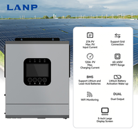Système d'onduleur solaire hors réseau monophasé 5kW 24V 160A pour stockage d'énergie domestique, IP21, photovoltaïque, WiFi, double MPPT
