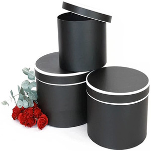 Scatola Cilindrica di Lusso in Cartone per Confezioni Floreali, Scatole Regalo Rotonde con Coperchio per Fioristi - Product Image 1