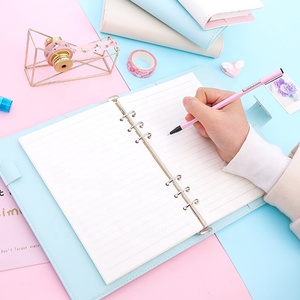 A5 notebook business di alta qualità in pelle pu a fogli mobili 6 raccoglitore ad anelli <span class=keywords><strong>copertina</strong></span> <span class=keywords><strong>rigida</strong></span> con diario della cintura pagine interne ricaricabili - Product Image 3