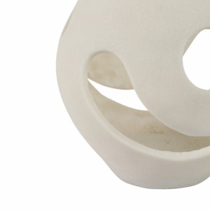 Vaso Moderno in Resina di Quarzo, Design Scultoreo a Forma Aperta, Decorazione Simile alla Pietra per Soggiorno e Casa - Product Image 5