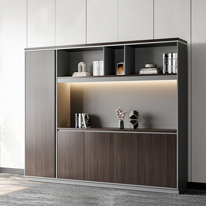 Escritorio en Forma de L de Lujo con Almacenamiento, Muebles de Oficina, Diseño Moderno, <span class=keywords><strong>Mesa</strong></span> de Madera para CEO, Fabricada en MFC Ecológico, Escritorio Ejecutivo - Product Image 5