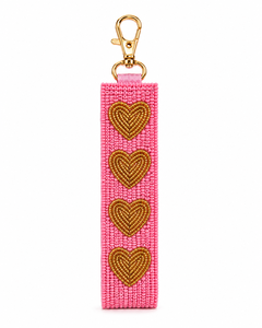 Sstringz Handmade Beaded Heart Keychain Lightweight Cute Charm <b>Key</b> <b>Ring</b> for School <b>Bags</b> Travel <b>Bags</b> and Everyday Use - Product Image 6