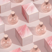 Bouteille de pompe à ampoule sphérique PET de 250ml bouteille de lotion cosmétique rose conteneur de crème sans air rechargeable emballage de shampooing de luxe
